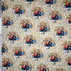 Last Supper Jesus Words of Faith Fabric 3-Pack, Coordinating Fabrics 100% Cotton