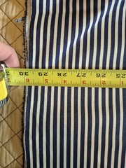 Cotton Duck Canvas Fabric Navy 52×90″ White Stripe 60×110″ READ 5+yards