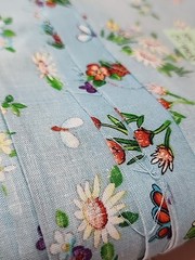 MMFab Blue Floral Butterfly Print Cotton Quilting Sewing Fabric 44″ X 5.1yds