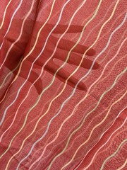 Vtg 1970s Liberty Of London Cotton Batiste Abstract Stripe Rust 32”x 4+ yds New