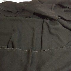 2 Yards Dark Grey Black Crepe Like Fabric 60″ wide Cotton