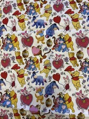 Disney Winnie The Pooh & Friends Custom Cotton Fabric FQ 18” By 28” New