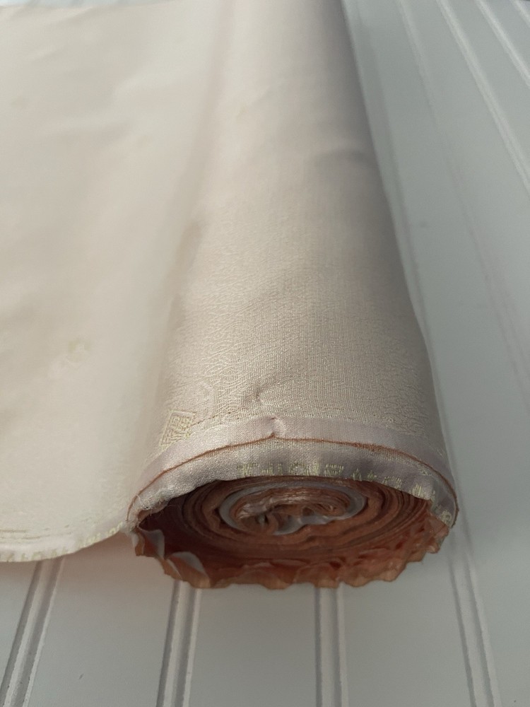 SILK PEACH CREAM FABRIC 5 Yards x 22 Inches Wide or 180 Inches x 22 Wide