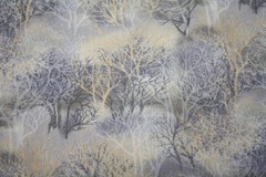WINTER TREES IN YELLOW AND SILVER BY HOFMAN – 100% COTTON FABRIC