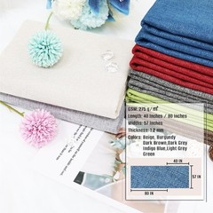 Durable 1.2mm Thick Heavy Linen Fabric 40x57in – Ideal for Home Decor Projects
