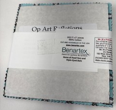 Benartex Op Art Reflections Charm Pack 5″x5″ 42 Pieces Cotton Quilting Fabric