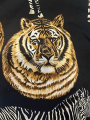 Shamash & Sons Inc Fabric Jungle Animals Zebra Elephant Cheetah Safari 108”x44”