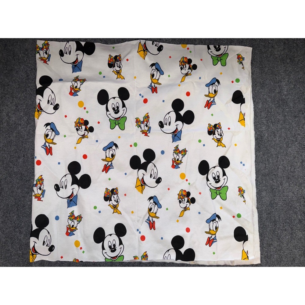 Vintage Peter Pan Fabrics Disney Mickey Donald Daisy Duck Cotton Fabric 59×58