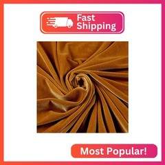 Valentina Textile Inc Stretch Velvet Fabric is 58/60″ inches Wide (1 Yard, Coppe