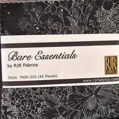 “Bare Essentials” Black And White Charm Pack By RJR Fabrics