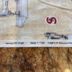 1 yard Singer Featherweight Fabric Robert Kaufman 2016 Sewing with Singer 17020