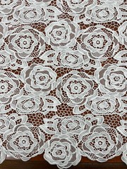 Aleah OFF WHITE Guipure Venice Medium Weight Lace Fabric by the Yard – 10147