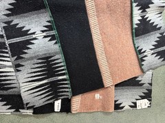 Pendleton Wool Blanket md. weight patchwork fabric piece 30 x 21.75in F173