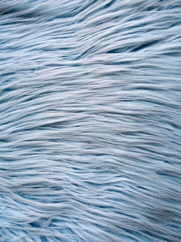 Eden LIGHT BLUE Shaggy Long Pile Soft Faux Fur Fabric by the Yard