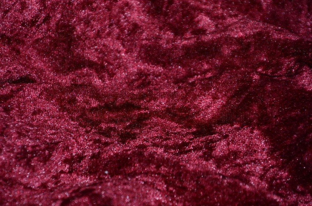VELVET PANNE CRUSHED BACKDROP VELOUR STRETCH FABRIC 60″ WIDE BURGUNDY BY YARD