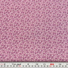 30’s Repro Florals & Pin Dots on Purple Cotton Fabric HALF YARD Remnant 18 x 44