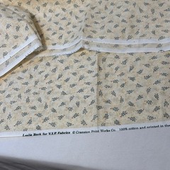 Leslie Beck for VIP Fabrics Cotton Fabric 6 Yards Cream Primitive Christmas Tree