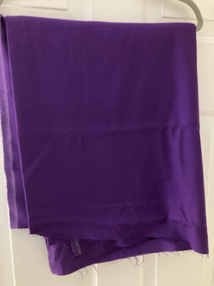 Wool Crepe Fabric, Lightweight, Royal Purple, 3 Yards 6 Inches, 62” Wide