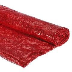 Red Fabric Sequins, 4 Yards Length 4.9 Feet Wide, Fabric Net