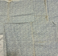 Lot of 3 Vintage Purple Flowered Cotton Calico Feed Sacks Quilting Crafts Sewing