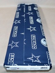 Dallas Cowboys ~ Large Logo Pattern NFL Cotton Fabric 1/4 Yard 9” X 56” New