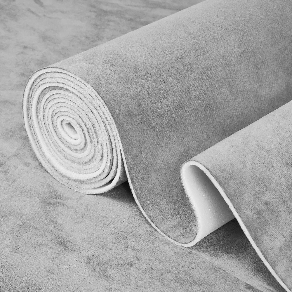 Suede Headliner Fabric Grey 108 x 60 Inch Foam Backed Car Truck Interior