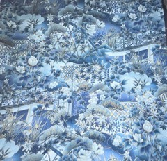 Japanese Landscape by Hoffman International Shades of Blue w/ Metallic 23″x11″