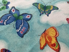Fabric Blue Sky Butterfly 44”x 446”By Cranston print work 315