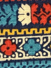 4.44 Yds Cotton Fabric – Boho Retro Stripe Colorful – Sewing Crafts Home Decor