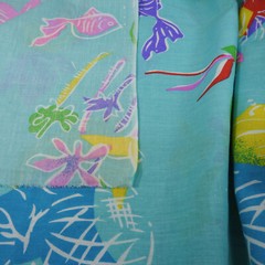 Colorful Tropical Fish Cotton Fabric 6 Yards Available Sold by the Yard 45″w BTY