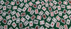 REMNANT Novelty Mini Poker Cards Green Mini Delights ROBERT Kaufman 12″x22″