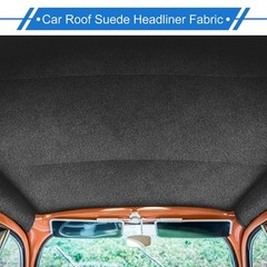 Car Headliner Replacement Fabric 20″ x 60″ Black Interior Trim DIY Roof Repair