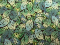 Cotton Fabric Legacy Studio CALLIOPE Shades of Green Multi Leaves 1yd 16″ x 44