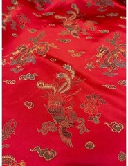 RED Chinese Dragon Brocade Jacquard Fabric 45″ Wide BTY