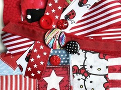 Red White & Blue Fabric 20 Items 100% Cotton Fabric Junk Journals Quilting #JY4