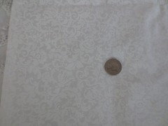 5094. CREAM ON CREAM DESIGN Craft, Quilting COTTON FABRIC – 43″ x 4-1/8 yds.