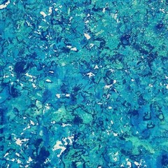 By 1/2 Yard Sponge Paint Aqua Teal Low Shed Glitter Sparkle Fabric Traditions