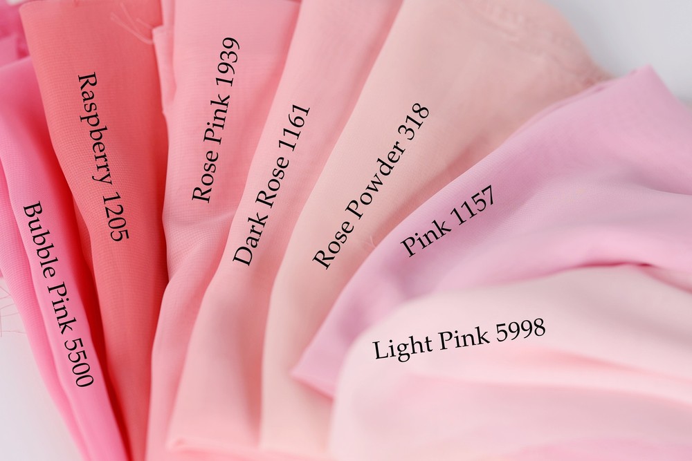 Pink Chiffon Fabric by the Yard, Sheer Polyester Chiffon for Decor & Apparel