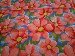 Multicolored Floral Cotton Polyester Blend Fabric 44″ X 24″