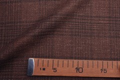 Ermenegildo Zegna Heritage Wool Silk Linen Blazer Fabric Tobacco Brown Check 300