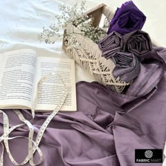 Dark Plum Faux Silk Fabric By The Yard, 42 inches width Purple Silk Fabric