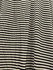 100% Rayon Knit Black White Horizontal Striped Fabric By the Yard 60″ Wide