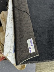 Upholstery Chenille Drapery fabric 56″ Wide Sold By The Yd Black /Gold thread