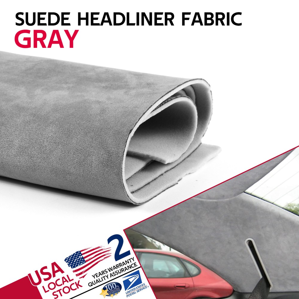 Headliner Fabric Foam Backed Suede Match Car Roof Liner Sag Upholstery 80″x60″