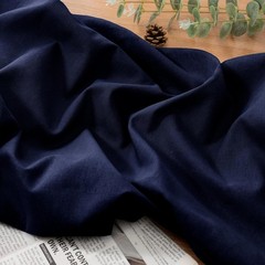 Linen Fabric by the Yard, 61 Inch Wide Navy Blue Blend Cloth, 60% Linen 40% Cott
