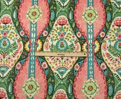 COVINGTON LALITA BLOSSOM PINK D4175 FLORAL STRIPES MULTIUSE FABRIC BY YARD 54″W