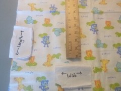 Jungle and Safari animals on White FLANNEL Fabric (44″ Wide x 60 ” long)