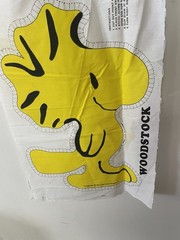 VINTAGE 1980’S WOODSTOCK CUT AND SEW STUFFED 18″ PILLOW PANEL