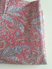 Liberty 110″ x 36″ Tana Lawn Used Vintage Cotton Fabric Red