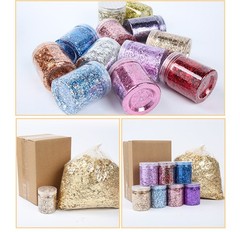 5G Colorful Metallic Shine Carbon Fiber Gold Foil Flakes Chopped Strand Forging